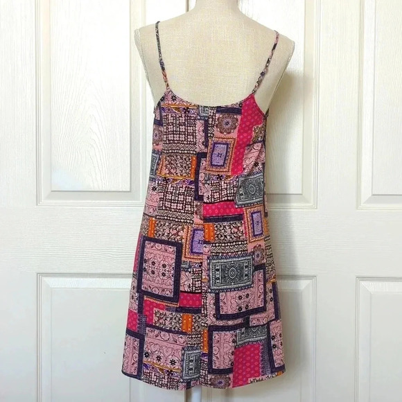 Everly Patch work Slip Dress - Picture 4 of 4